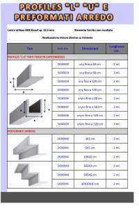 PROFILES L-U E PREFORMATI IN CARTONGESSO
